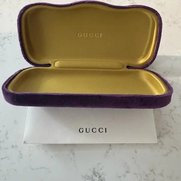 Gucci Rich Purple Velvet Eyewear Case - Picture 2 of 2